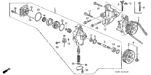 1994 civic DX 3 DOOR 4AT P.S. PUMP diagram 1994 civic DX 3 DOOR 4AT P.S. PUMP diagram