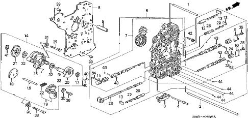1993 civic LX 4 DOOR 4AT AT MAIN VALVE BODY diagram 1993 civic LX 4 DOOR 4AT AT MAIN VALVE BODY diagram