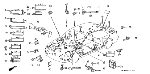 1992 civic LX 4 DOOR 5MT WIRE HARNESS diagram 1992 civic LX 4 DOOR 5MT WIRE HARNESS diagram