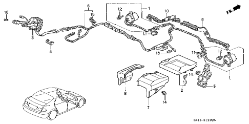 1992 civic LX 4 DOOR 4AT SRS UNIT (1) diagram 1992 civic LX 4 DOOR 4AT SRS UNIT (1) diagram