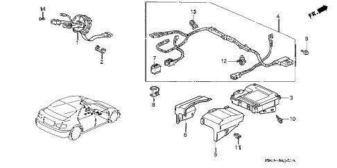 1995 civic EX(ABS) 4 DOOR 5MT SRS UNIT (2) diagram 1995 civic EX(ABS) 4 DOOR 5MT SRS UNIT (2) diagram
