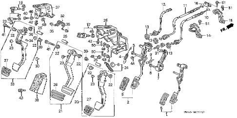 1994 civic LX 4 DOOR 4AT PEDAL diagram 1994 civic LX 4 DOOR 4AT PEDAL diagram