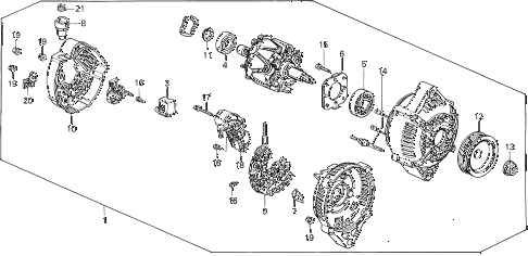 1992 civic EX(ABS) 4 DOOR 4AT ALTERNATOR (DENSO) diagram 1992 civic EX(ABS) 4 DOOR 4AT ALTERNATOR (DENSO) diagram