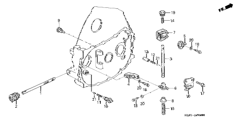 1994 civic LX 4 DOOR 5MT MT SHIFT ROD - SHIFT HOLDER diagram 1994 civic LX 4 DOOR 5MT MT SHIFT ROD - SHIFT HOLDER diagram