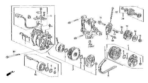 1994 civic LX(ABS) 4 DOOR 4AT A/C COMPRESSOR (HADSYS) diagram 1994 civic LX(ABS) 4 DOOR 4AT A/C COMPRESSOR (HADSYS) diagram