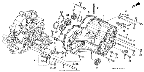1995 civic EX 2 DOOR 4AT AT TRANSMISSION HOUSING diagram 1995 civic EX 2 DOOR 4AT AT TRANSMISSION HOUSING diagram