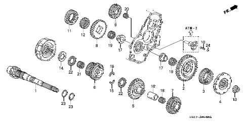 1994 civic EX 2 DOOR 4AT AT COUNTERSHAFT diagram 1994 civic EX 2 DOOR 4AT AT COUNTERSHAFT diagram