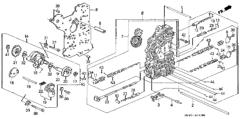 1994 civic EX 2 DOOR 4AT AT MAIN VALVE BODY diagram 1994 civic EX 2 DOOR 4AT AT MAIN VALVE BODY diagram