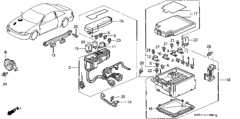 1995 civic EX 2 DOOR 5MT CONTROL UNIT (ENGINE ROOM) diagram 1995 civic EX 2 DOOR 5MT CONTROL UNIT (ENGINE ROOM) diagram