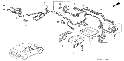1993 civic EX 2 DOOR 5MT SRS UNIT (1) diagram 1993 civic EX 2 DOOR 5MT SRS UNIT (1) diagram