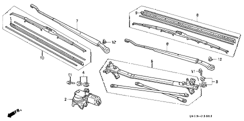 1993 civic DX 2 DOOR 5MT FRONT WINDSHIELD WIPER (DELCO) (2) diagram 1993 civic DX 2 DOOR 5MT FRONT WINDSHIELD WIPER (DELCO) (2) diagram