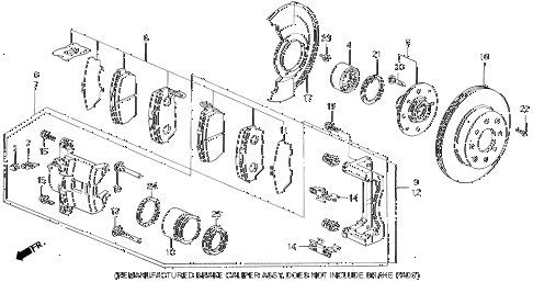 1994 civic EX(ABS) 2 DOOR 5MT FRONT BRAKE (3) diagram 1994 civic EX(ABS) 2 DOOR 5MT FRONT BRAKE (3) diagram