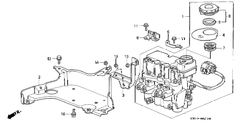 1995 civic EX(ABS) 2 DOOR 4AT ABS MODULATOR diagram 1995 civic EX(ABS) 2 DOOR 4AT ABS MODULATOR diagram