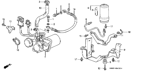 1994 civic EX(ABS) 2 DOOR 4AT ABS ACCUMULATOR diagram 1994 civic EX(ABS) 2 DOOR 4AT ABS ACCUMULATOR diagram