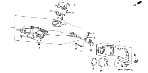 1995 civic EX 2 DOOR 4AT STEERING COLUMN diagram 1995 civic EX 2 DOOR 4AT STEERING COLUMN diagram