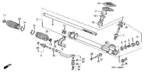 1994 civic DX 2 DOOR 5MT STEERING GEAR BOX diagram 1994 civic DX 2 DOOR 5MT STEERING GEAR BOX diagram