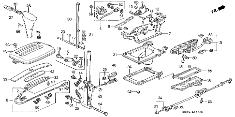 1994 civic EX 2 DOOR 4AT SELECT LEVER diagram 1994 civic EX 2 DOOR 4AT SELECT LEVER diagram