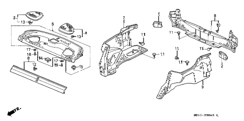 1995 civic EX(ABS) 2 DOOR 5MT REAR TRAY - TRUNK GARNISH diagram 1995 civic EX(ABS) 2 DOOR 5MT REAR TRAY - TRUNK GARNISH diagram