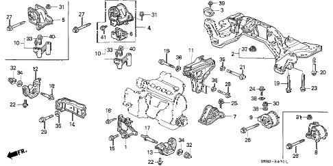 1993 civic EX-S 2 DOOR 4AT AT ENGINE MOUNT diagram 1993 civic EX-S 2 DOOR 4AT AT ENGINE MOUNT diagram