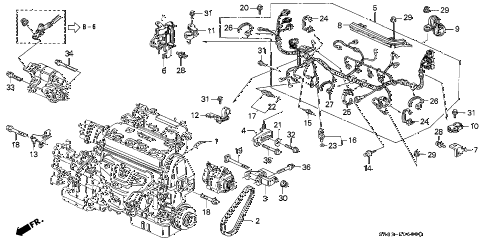 1993 civic DX 2 DOOR 5MT ENGINE SUB CORD - CLAMP diagram 1993 civic DX 2 DOOR 5MT ENGINE SUB CORD - CLAMP diagram