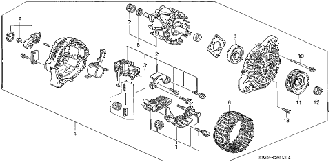 1993 civic DX 2 DOOR 5MT ALTERNATOR (MITSUBISHI) (2) diagram 1993 civic DX 2 DOOR 5MT ALTERNATOR (MITSUBISHI) (2) diagram