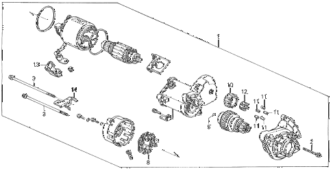 1994 civic EX 2 DOOR 5MT STARTER MOTOR (DENSO) (1) diagram 1994 civic EX 2 DOOR 5MT STARTER MOTOR (DENSO) (1) diagram