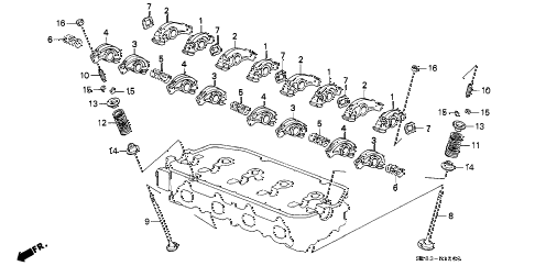 1993 civic DX 2 DOOR 5MT VALVE - ROCKER ARM (1) diagram 1993 civic DX 2 DOOR 5MT VALVE - ROCKER ARM (1) diagram