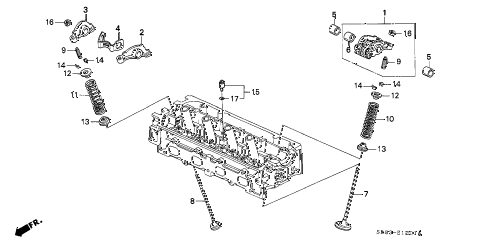1994 civic EX(ABS) 2 DOOR 4AT VALVE - ROCKER ARM (2) diagram 1994 civic EX(ABS) 2 DOOR 4AT VALVE - ROCKER ARM (2) diagram