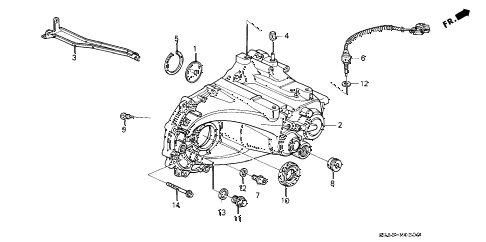 1995 civic DX 2 DOOR 5MT MT TRANSMISSION HOUSING diagram 1995 civic DX 2 DOOR 5MT MT TRANSMISSION HOUSING diagram