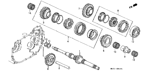 1994 civic EX(ABS) 2 DOOR 5MT MT MAINSHAFT diagram 1994 civic EX(ABS) 2 DOOR 5MT MT MAINSHAFT diagram