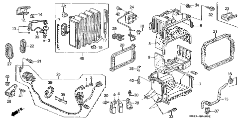 1993 civic EX-S 2 DOOR 4AT A/C UNIT (2) diagram 1993 civic EX-S 2 DOOR 4AT A/C UNIT (2) diagram