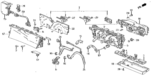 1995 prelude SI(SE) 2 DOOR 5MT METER COMPONENTS (2) diagram 1995 prelude SI(SE) 2 DOOR 5MT METER COMPONENTS (2) diagram