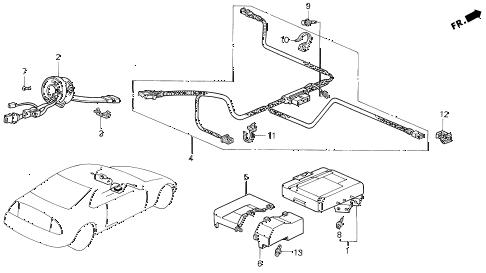 1995 prelude S 2 DOOR 4AT SRS UNIT (2) diagram 1995 prelude S 2 DOOR 4AT SRS UNIT (2) diagram
