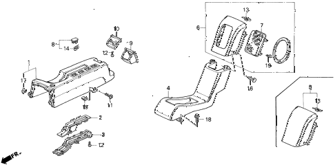1993 prelude SIVTEC 2 DOOR 5MT CONSOLE (2) diagram 1993 prelude SIVTEC 2 DOOR 5MT CONSOLE (2) diagram