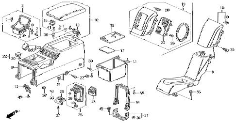 1994 prelude SI 2 DOOR 4AT CONSOLE (3) diagram 1994 prelude SI 2 DOOR 4AT CONSOLE (3) diagram