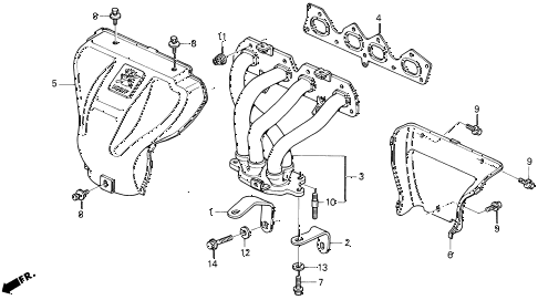 1993 prelude SIVTEC 2 DOOR 5MT EXHAUST MANIFOLD (3) diagram 1993 prelude SIVTEC 2 DOOR 5MT EXHAUST MANIFOLD (3) diagram