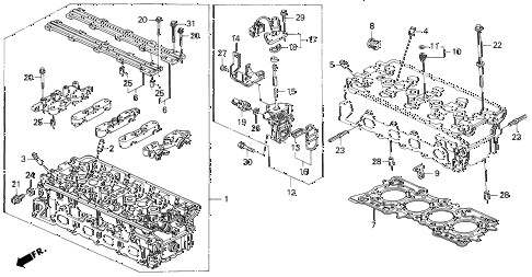 1994 prelude SIVTEC 2 DOOR 5MT CYLINDER HEAD (3) diagram 1994 prelude SIVTEC 2 DOOR 5MT CYLINDER HEAD (3) diagram