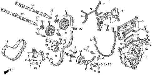 1993 prelude SIVTEC 2 DOOR 5MT CAMSHAFT - TIMING BELT (3) diagram 1993 prelude SIVTEC 2 DOOR 5MT CAMSHAFT - TIMING BELT (3) diagram