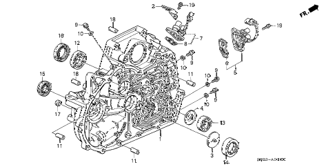1997 accord EX(LEATHER) 2 DOOR 4AT AT TORQUE CONVERTER HOUSING diagram 1997 accord EX(LEATHER) 2 DOOR 4AT AT TORQUE CONVERTER HOUSING diagram