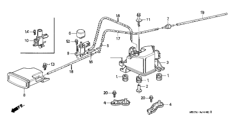 1994 accord EX 2 DOOR 5MT RESONATOR CHAMBER (B) diagram 1994 accord EX 2 DOOR 5MT RESONATOR CHAMBER (B) diagram