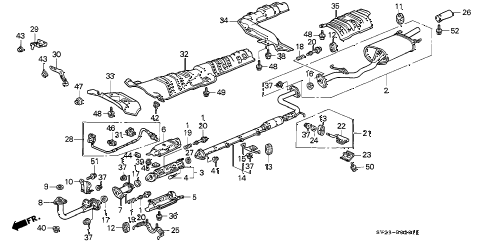1994 accord DX 2 DOOR 5MT EXHAUST PIPE (2) diagram 1994 accord DX 2 DOOR 5MT EXHAUST PIPE (2) diagram