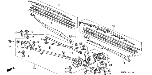 1994 accord LX 2 DOOR 5MT FRONT WINDSHIELD WIPER diagram 1994 accord LX 2 DOOR 5MT FRONT WINDSHIELD WIPER diagram