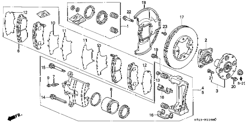 1994 accord EX 2 DOOR 4AT FRONT BRAKE diagram 1994 accord EX 2 DOOR 4AT FRONT BRAKE diagram