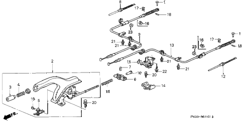 1994 accord EX 2 DOOR 5MT PARKING BRAKE diagram 1994 accord EX 2 DOOR 5MT PARKING BRAKE diagram