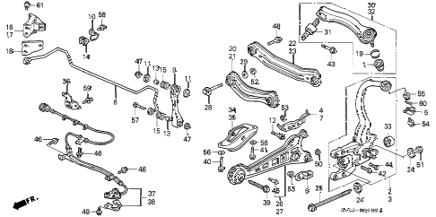 1997 accord EX 2 DOOR 4AT REAR LOWER ARM diagram 1997 accord EX 2 DOOR 4AT REAR LOWER ARM diagram