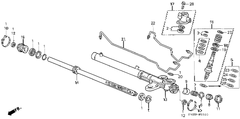 1995 accord EX 2 DOOR 5MT P.S. GEAR BOX COMPONENTS diagram 1995 accord EX 2 DOOR 5MT P.S. GEAR BOX COMPONENTS diagram
