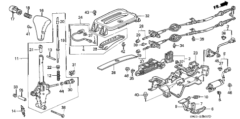 1997 accord LX 2 DOOR 4AT SELECT LEVER diagram 1997 accord LX 2 DOOR 4AT SELECT LEVER diagram