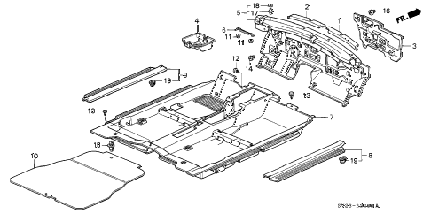 1995 accord EX(LEATHER) 2 DOOR 5MT FLOOR MAT diagram 1995 accord EX(LEATHER) 2 DOOR 5MT FLOOR MAT diagram