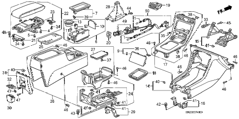 1994 accord LX(ABS) 2 DOOR 4AT CONSOLE diagram 1994 accord LX(ABS) 2 DOOR 4AT CONSOLE diagram