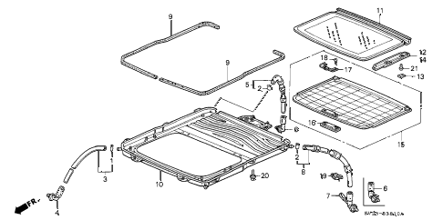 1994 accord EX 2 DOOR 5MT SLIDING ROOF (1) diagram 1994 accord EX 2 DOOR 5MT SLIDING ROOF (1) diagram